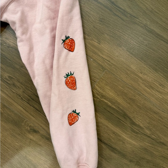 Hollister Light Pink Hoodie with Coffee and Croissant Design - Picture 3 of 3